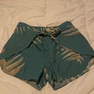 Teal and cream Patagonia shorts